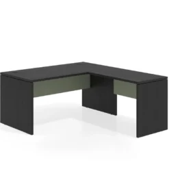 Mesa de Oficina en L Work Plus fondo 80 estructura bocamina