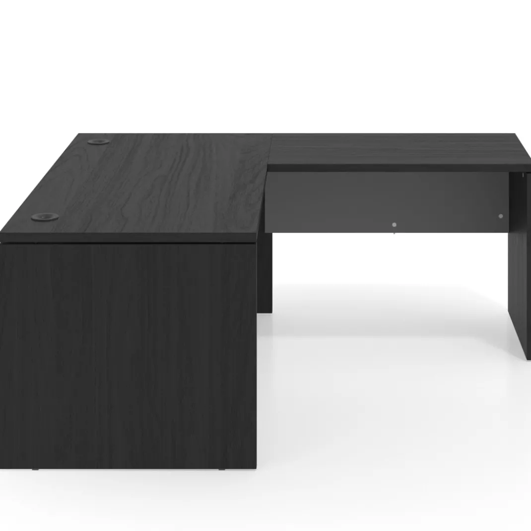 Mesa de Oficina en L Work Plus fondo 80 estructura bocamina