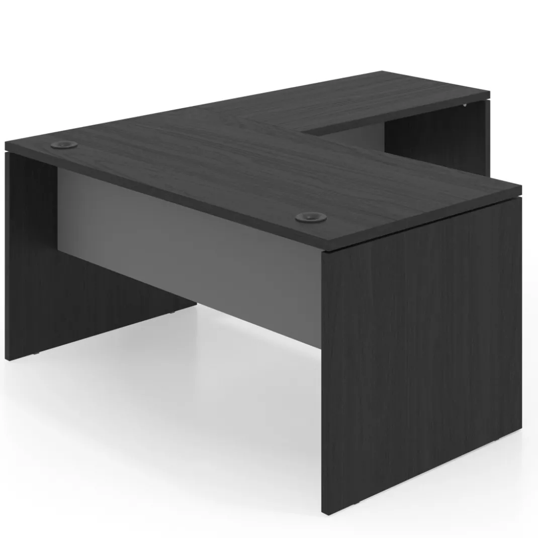 Mesa de Oficina en L Work Plus fondo 80 estructura bocamina