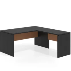 Mesa de Oficina en L Work Plus fondo 80 estructura bocamina