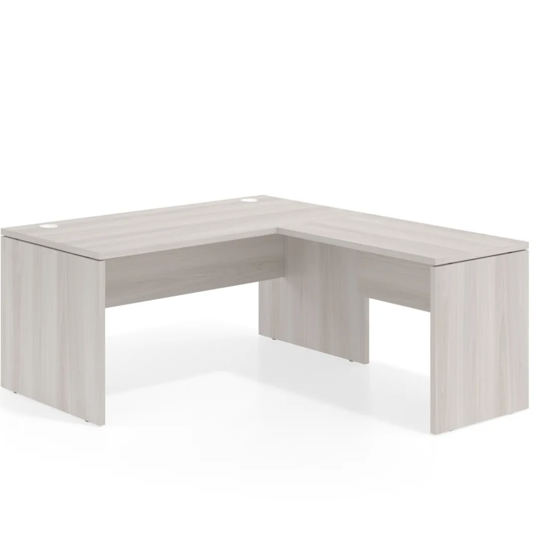 Mesa de Oficina en L Work Plus fondo 80 diseño monocolor