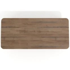 Mesa de oficina gran formato Tekno, fondo 100, patas aluminio inyectado, estructura negra