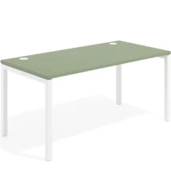 Mesa de oficina Kube fondo 80cm estructura blanca