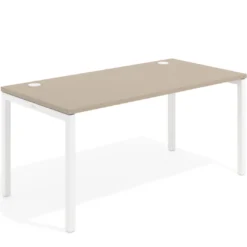 Mesa de oficina Kube fondo 80cm estructura blanca