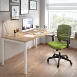 Mesa de oficina Kube fondo 80cm estructura blanca