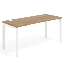 Mesa de oficina Kube fondo 68cm estructura blanca