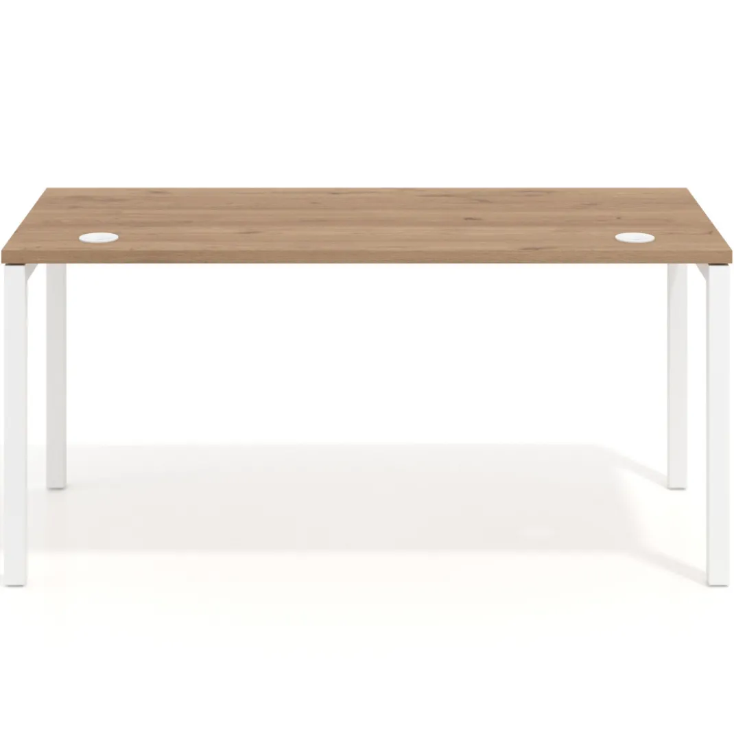 Mesa de oficina Kube fondo 68cm estructura blanca