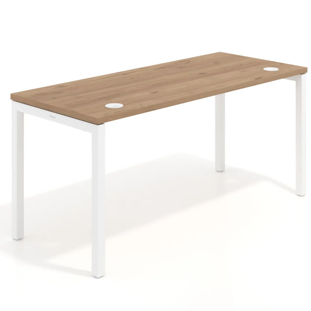 Mesa de oficina Kube fondo 68cm estructura blanca