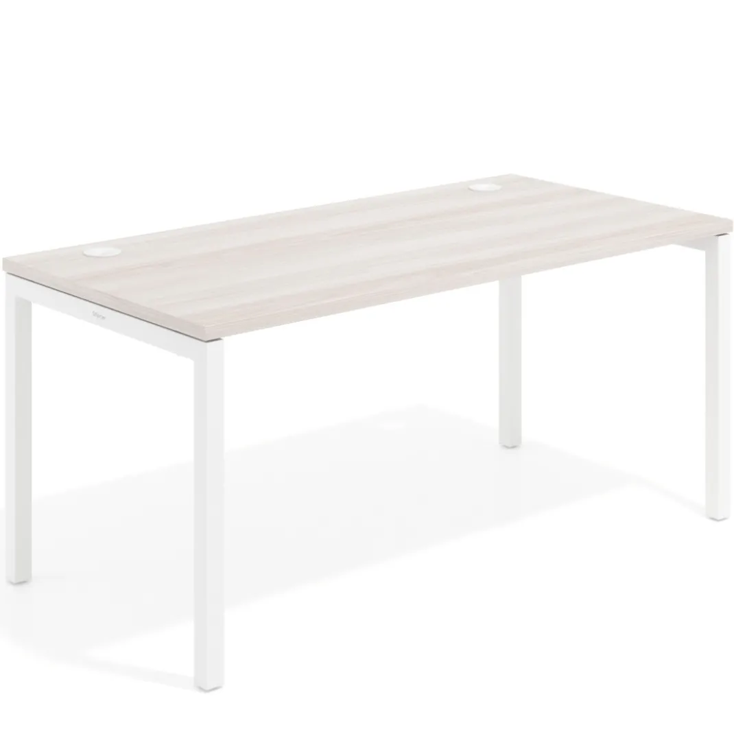 Mesa de oficina Kube fondo 80cm estructura blanca