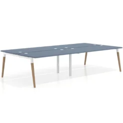 Mesa de oficina multipuesto Arki doble, fondo 166 cm, sobre recto