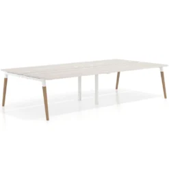 Mesa de oficina multipuesto Arki doble, fondo 166 cm, sobre recto