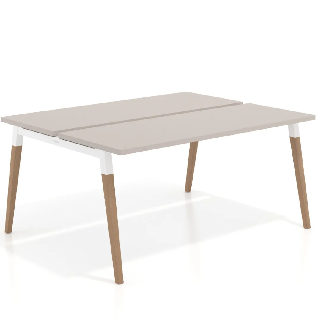 Mesa de oficina multipuesto Arki para 2 personas fondo 126 cm
