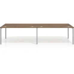 Mesa de oficina progresiva doble Kube, fondo 80cm, estructura aluminio