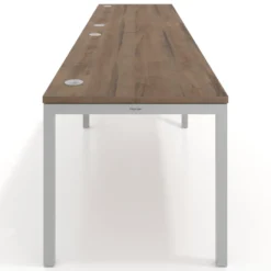 Mesa de oficina progresiva doble Kube, fondo 80cm, estructura aluminio