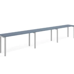 Mesa de oficina progresiva triple Kube, fondo 50cm, estructura aluminio