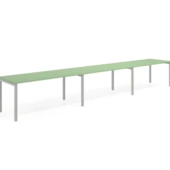 Mesa de oficina progresiva triple Kube, fondo 80cm, estructura aluminio