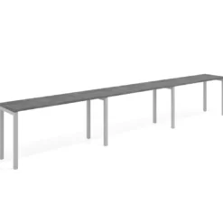 Mesa de oficina progresiva triple Kube, fondo 50cm, estructura aluminio
