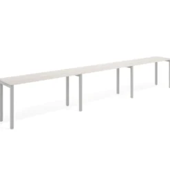 Mesa de oficina progresiva triple Kube, fondo 50cm, estructura aluminio