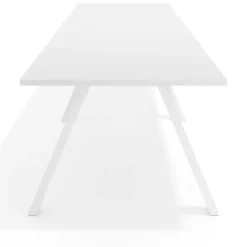 Mesa de oficina progresiva UvePro doble, fondo 100cm, estructura blanca