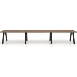 Mesa de oficina progresiva UvePro triple, fondo 100cm, estructura negra