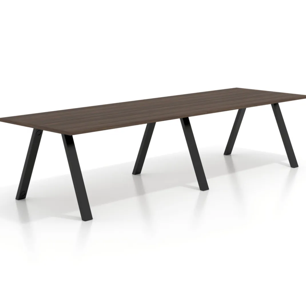 Mesa de oficina progresiva UvePro doble, fondo 100cm, estructura negra
