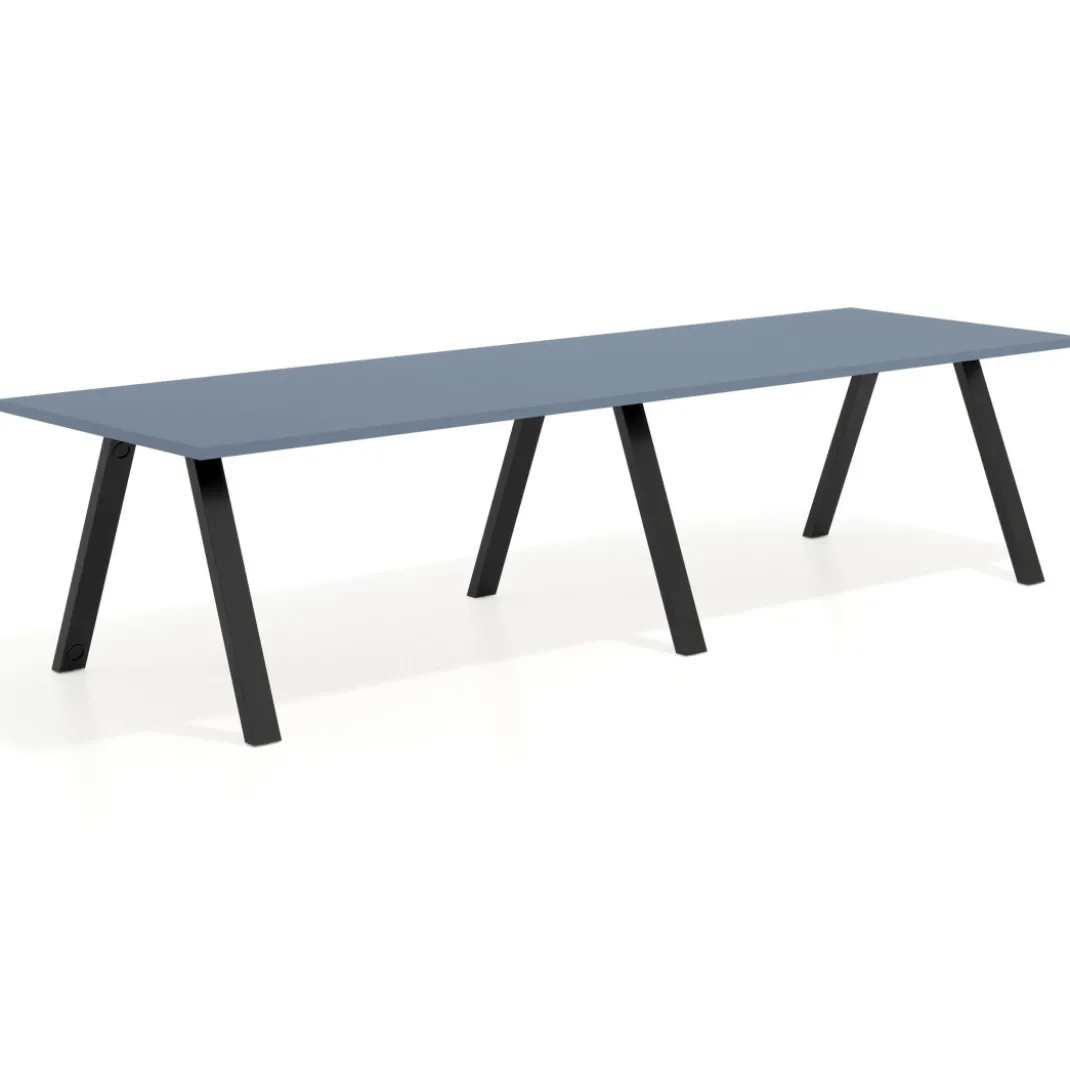 Mesa de oficina progresiva UvePro doble, fondo 100cm, estructura negra