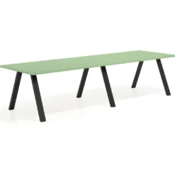 Mesa de oficina progresiva UvePro doble, fondo 100cm, estructura negra