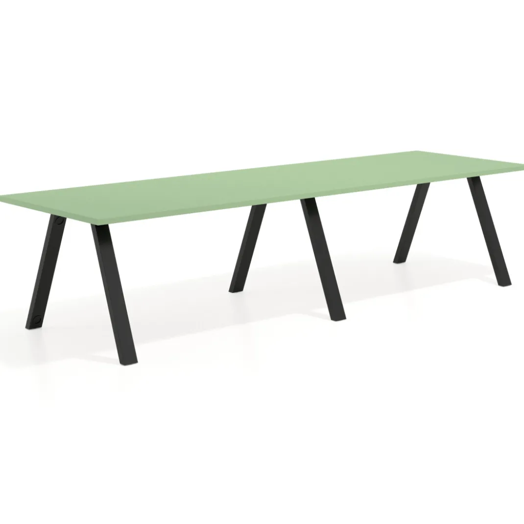 Mesa de oficina progresiva UvePro doble, fondo 100cm, estructura negra