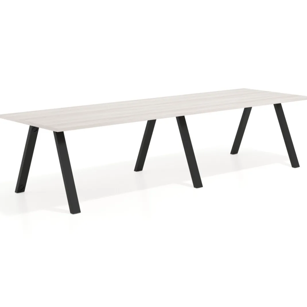 Mesa de oficina progresiva UvePro doble, fondo 100cm, estructura negra