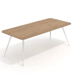 Mesa de oficina Tekno fondo 100, patas aluminio inyectado, estructura cromada