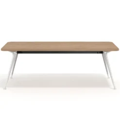 Mesa de oficina Tekno fondo 100, patas aluminio inyectado, estructura cromada