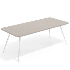 Mesa de oficina Tekno fondo 100, patas aluminio inyectado, estructura cromada