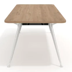 Mesa de oficina Tekno fondo 100, patas aluminio inyectado, estructura cromada