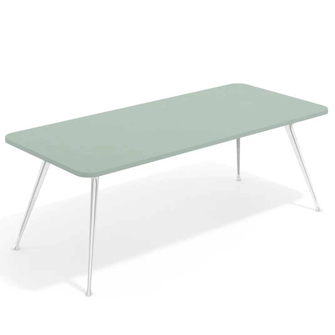 Mesa de oficina Tekno fondo 100, patas aluminio inyectado, estructura cromada