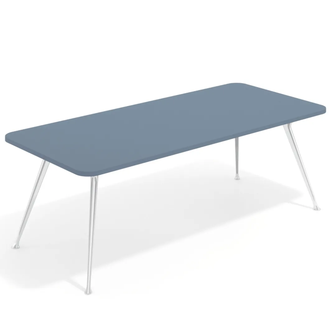 Mesa de oficina Tekno fondo 100, patas aluminio inyectado, estructura cromada