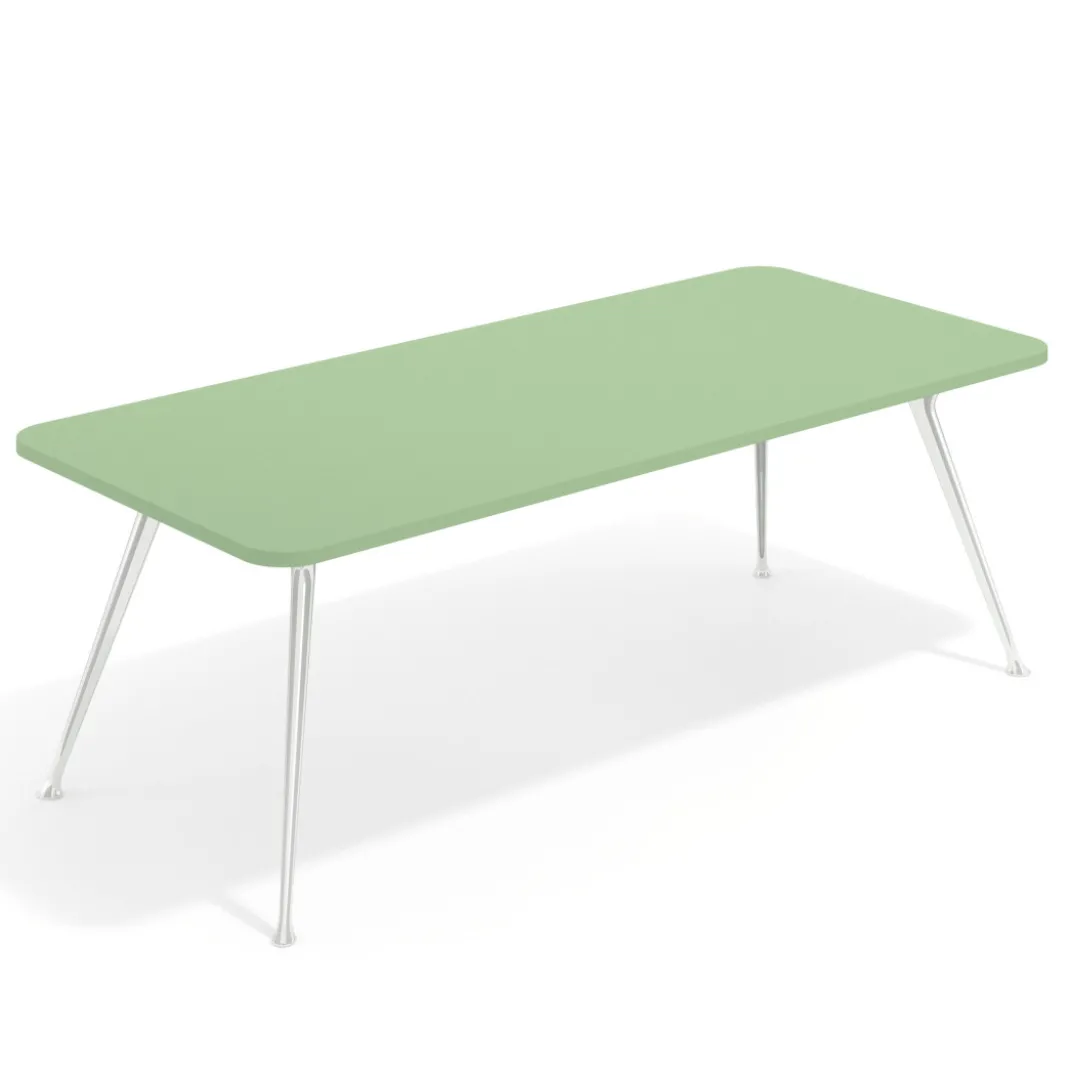 Mesa de oficina Tekno fondo 100, patas aluminio inyectado, estructura cromada