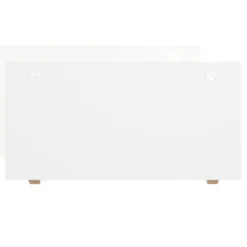 Mesa de oficina UvePro fondo 80cm, estructura blanca con patas de madera