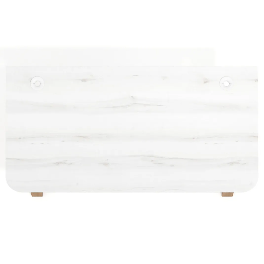 Mesa de oficina UvePro, sobre ergonómico 80cm, estructura blanca con patas de madera