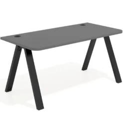 Mesa de oficina UvePro, sobre ergonómico 80cm, estructura negra con patas metálicas