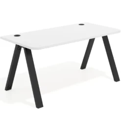 Mesa de oficina UvePro, sobre ergonómico 80cm, estructura negra con patas metálicas