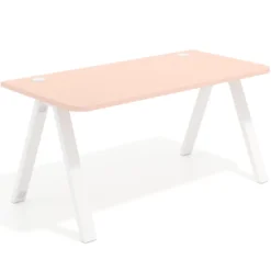 Mesa de oficina UvePro, sobre ergonómico 80cm, estructura blanca con patas metálicas