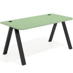 Mesa de oficina UvePro, sobre ergonómico 80cm, estructura negra con patas metálicas