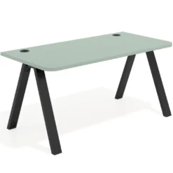 Mesa de oficina UvePro, sobre ergonómico 80cm, estructura negra con patas metálicas