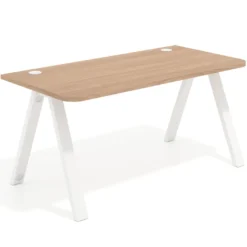 Mesa de oficina UvePro, sobre ergonómico 80cm, estructura blanca con patas metálicas