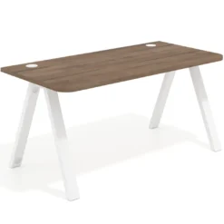 Mesa de oficina UvePro, sobre ergonómico 80cm, estructura blanca con patas metálicas
