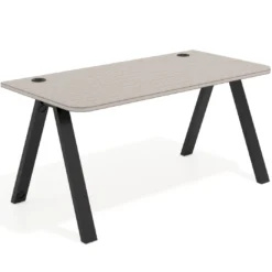 Mesa de oficina UvePro, sobre ergonómico 80cm, estructura negra con patas metálicas