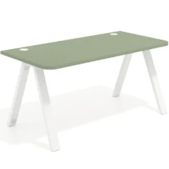 Mesa de oficina UvePro, sobre ergonómico 80cm, estructura blanca con patas metálicas