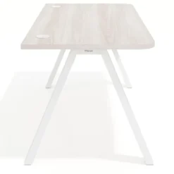 Mesa de oficina UvePro, sobre ergonómico 80cm, estructura blanca con patas metálicas