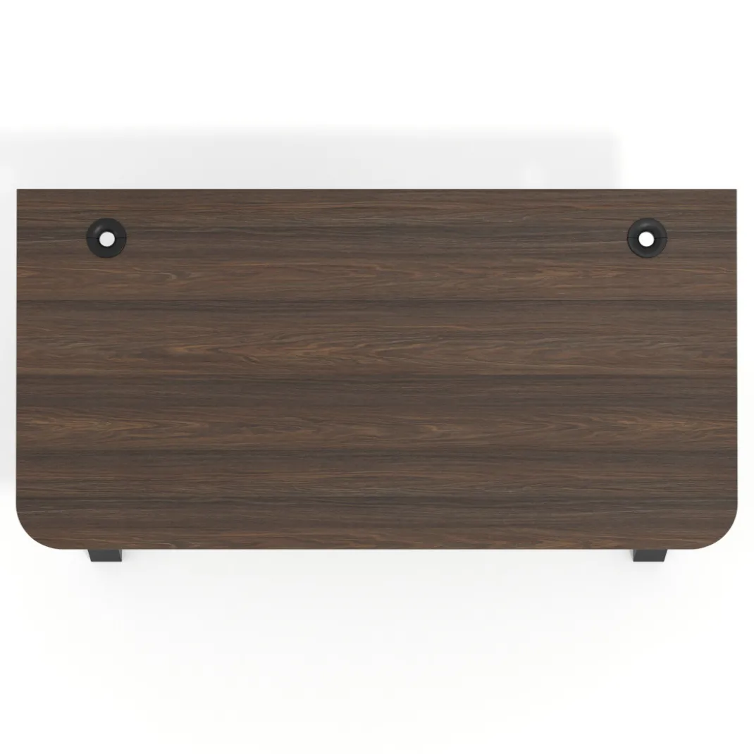 Mesa de oficina UvePro, sobre ergonómico 80cm, estructura negra con patas metálicas