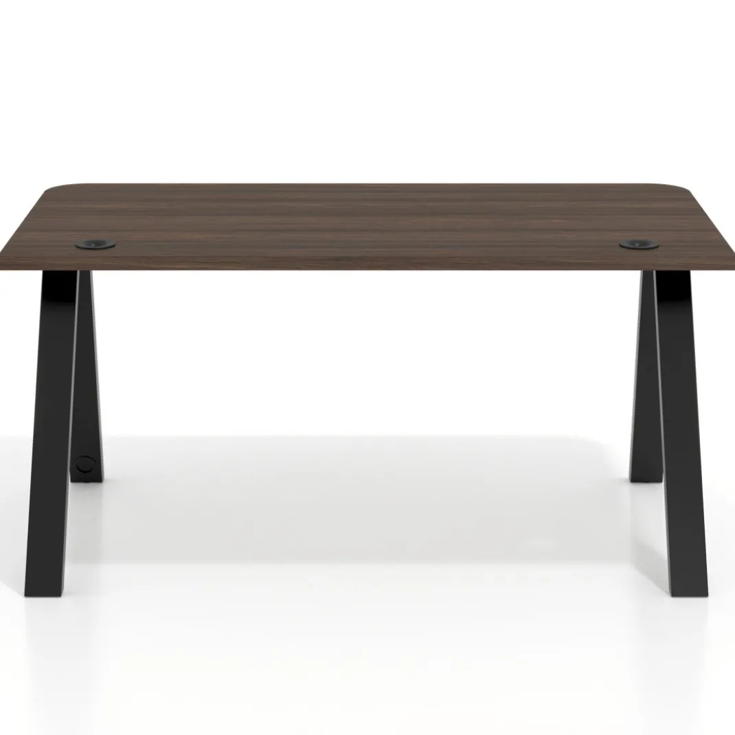 Mesa de oficina UvePro, sobre ergonómico 80cm, estructura negra con patas metálicas
